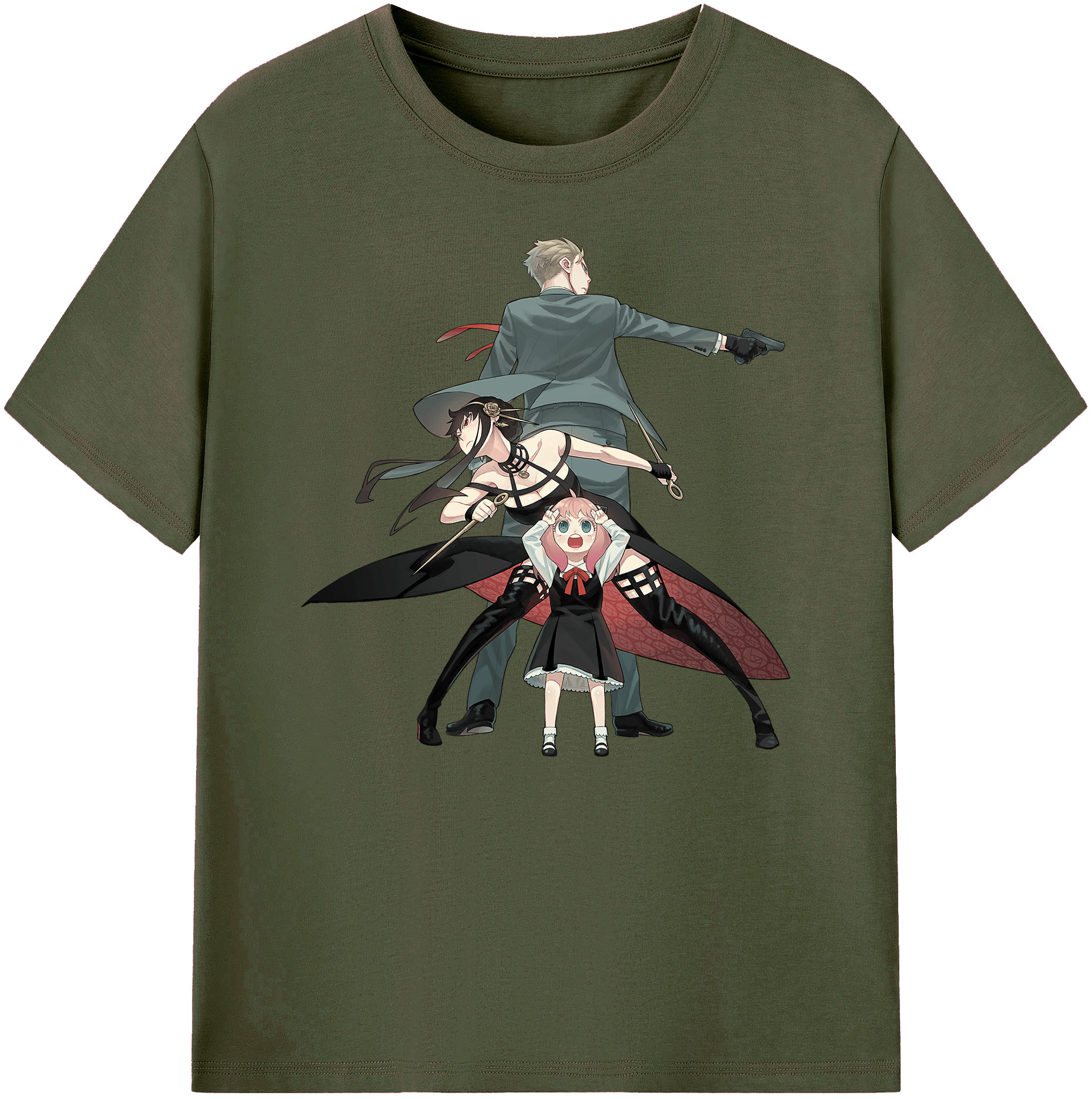 （画像用） SPY×FAMILY间谍家家酒 綿100％ メンズ半袖Tシャツ｜肌触りやわらか＆通気性